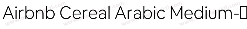 Airbnb Cereal Arabic Medium字体转换